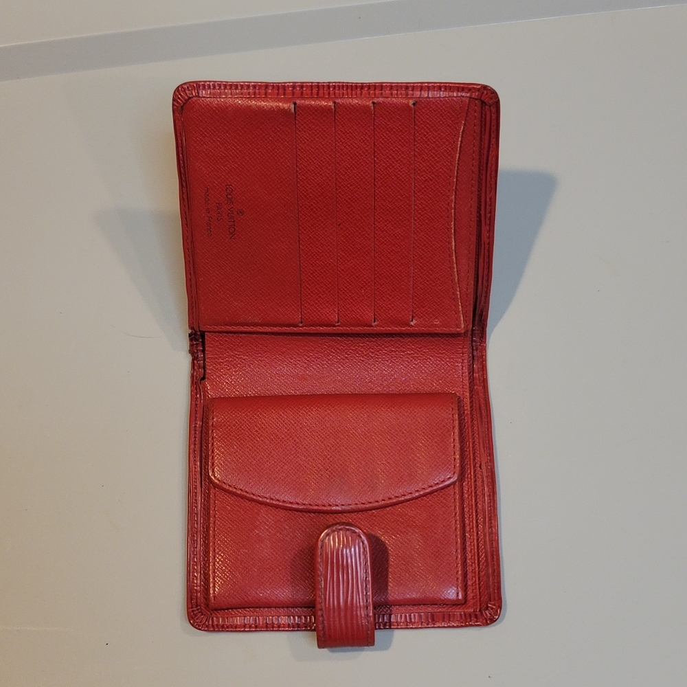Louis Vuitton Red Epi Compact Wallet - Picture 3 of 9